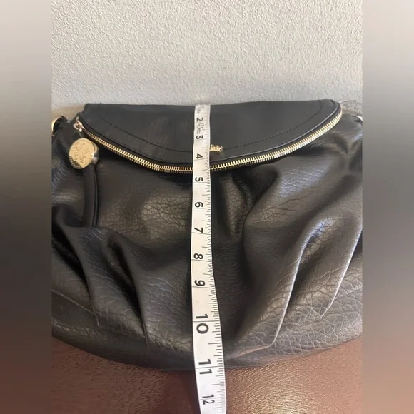 JUICY COUTURE BLACK FAUX LEATHER PURSE HAND/SHOULDER CROSSBODY BAG W/GOLD TRIM - Picture 10 of 16